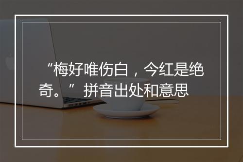 “梅好唯伤白，今红是绝奇。”拼音出处和意思