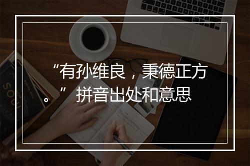 “有孙维良，秉德正方。”拼音出处和意思