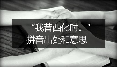 “我昔西化时。”拼音出处和意思