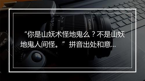 “你是山妖术怪地鬼么？不是山妖地鬼人间怪。”拼音出处和意思