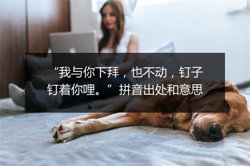 “我与你下拜，也不动，钉子钉着你哩。”拼音出处和意思