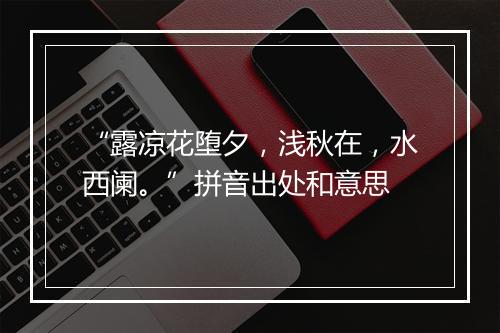 “露凉花堕夕，浅秋在，水西阑。”拼音出处和意思