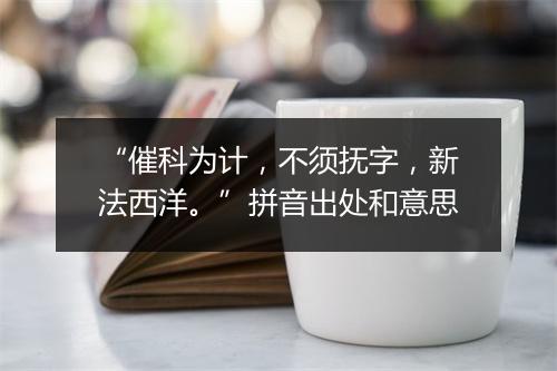 “催科为计，不须抚字，新法西洋。”拼音出处和意思