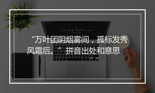 “万叶团阴烟雾间，孤标发秀风霜后。”拼音出处和意思