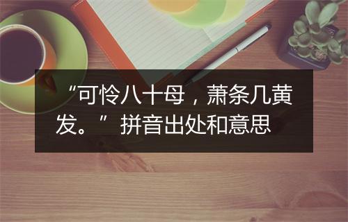 “可怜八十母，萧条几黄发。”拼音出处和意思