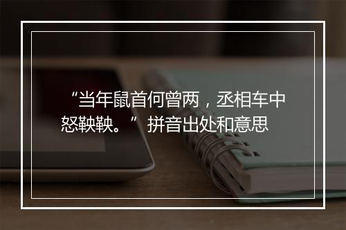 “当年鼠首何曾两，丞相车中怒鞅鞅。”拼音出处和意思