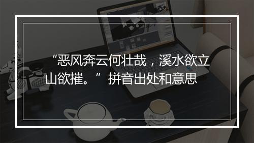 “恶风奔云何壮哉，溪水欲立山欲摧。”拼音出处和意思