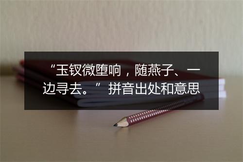 “玉钗微堕响，随燕子、一边寻去。”拼音出处和意思