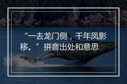 “一去龙门侧，千年凤影移。”拼音出处和意思