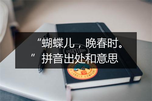 “蝴蝶儿，晚春时。”拼音出处和意思