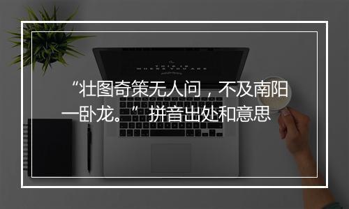 “壮图奇策无人问，不及南阳一卧龙。”拼音出处和意思