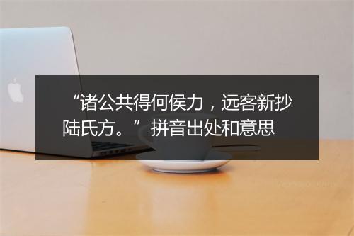 “诸公共得何侯力，远客新抄陆氏方。”拼音出处和意思