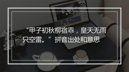 “甲子初秋柳宿乖，皇天无雨只空雷。”拼音出处和意思