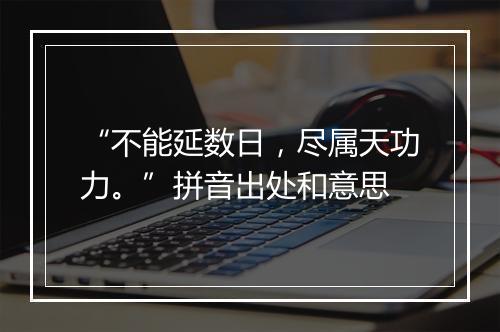 “不能延数日，尽属天功力。”拼音出处和意思