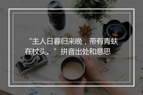 “主人日暮归来晚，带有青蚨在杖头。”拼音出处和意思