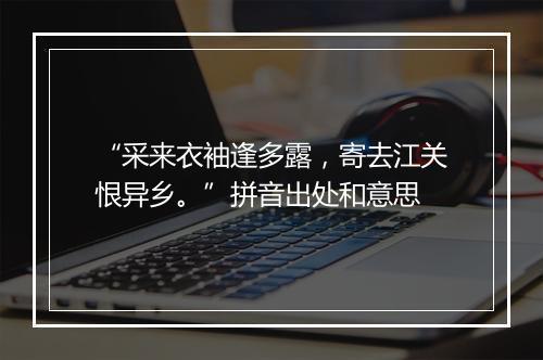 “采来衣袖逢多露，寄去江关恨异乡。”拼音出处和意思