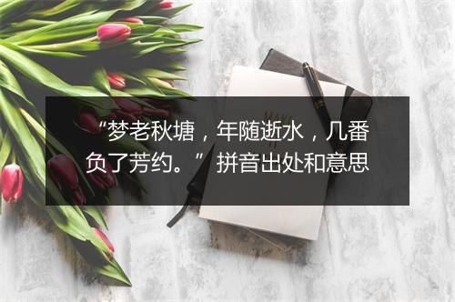 “梦老秋塘，年随逝水，几番负了芳约。”拼音出处和意思