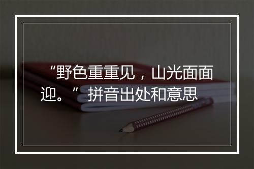 “野色重重见，山光面面迎。”拼音出处和意思