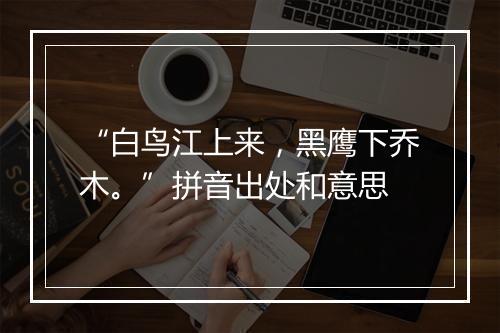 “白鸟江上来，黑鹰下乔木。”拼音出处和意思