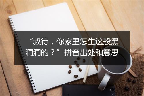 “叔待，你家里怎生这般黑洞洞的？”拼音出处和意思