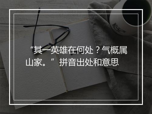 “其一英雄在何处？气概属山家。”拼音出处和意思