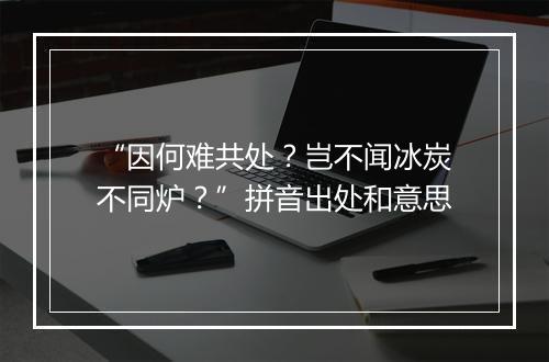 “因何难共处？岂不闻冰炭不同炉？”拼音出处和意思