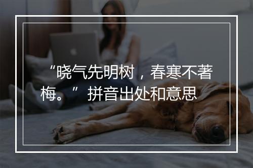 “晓气先明树，春寒不著梅。”拼音出处和意思