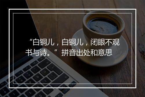 “白铜儿，白铜儿，闭眼不观书与诗。”拼音出处和意思