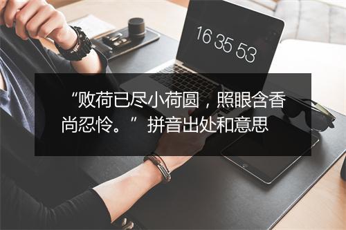 “败荷已尽小荷圆，照眼含香尚忍怜。”拼音出处和意思