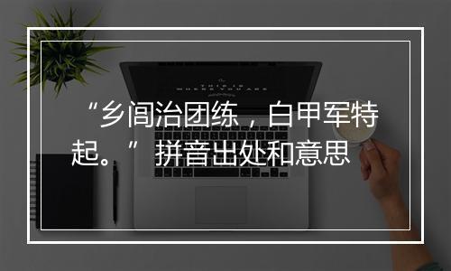 “乡闾治团练，白甲军特起。”拼音出处和意思