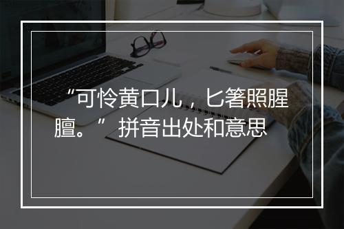 “可怜黄口儿，匕箸照腥膻。”拼音出处和意思