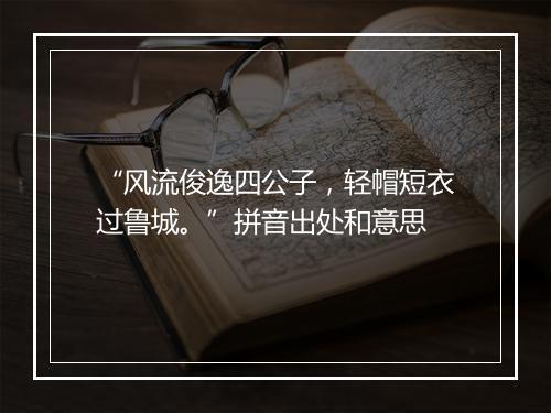 “风流俊逸四公子，轻帽短衣过鲁城。”拼音出处和意思