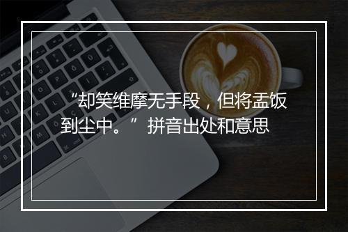 “却笑维摩无手段，但将盂饭到尘中。”拼音出处和意思