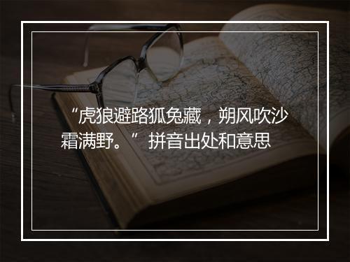 “虎狼避路狐兔藏，朔风吹沙霜满野。”拼音出处和意思