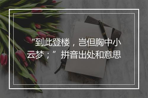 “到此登楼，岂但胸中小云梦；”拼音出处和意思