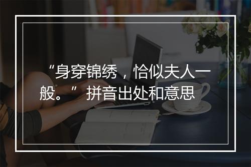 “身穿锦绣，恰似夫人一般。”拼音出处和意思