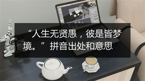 “人生无贤愚，彼是皆梦境。”拼音出处和意思