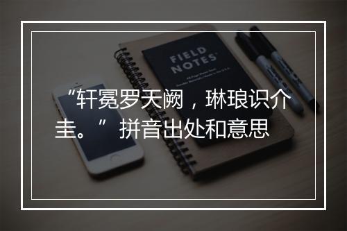 “轩冕罗天阙，琳琅识介圭。”拼音出处和意思