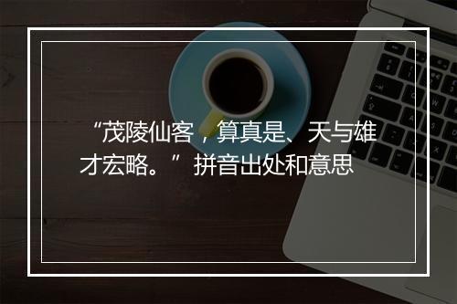 “茂陵仙客，算真是、天与雄才宏略。”拼音出处和意思