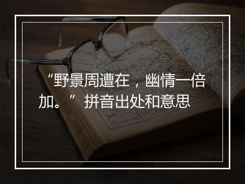 “野景周遭在，幽情一倍加。”拼音出处和意思