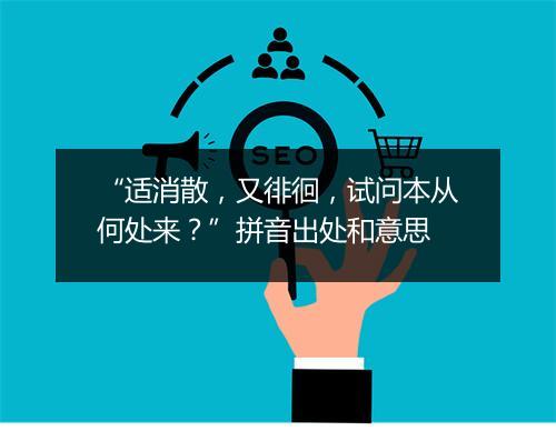 “适消散，又徘徊，试问本从何处来？”拼音出处和意思