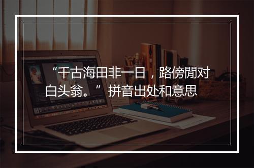 “千古海田非一日，路傍閒对白头翁。”拼音出处和意思