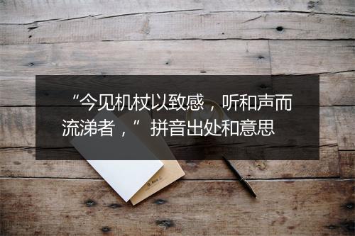 “今见机杖以致感，听和声而流涕者，”拼音出处和意思