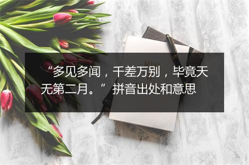 “多见多闻，千差万别，毕竟天无第二月。”拼音出处和意思