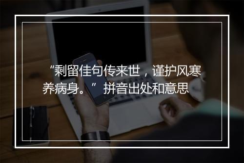 “剩留佳句传来世，谨护风寒养病身。”拼音出处和意思