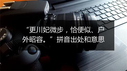 “更川妃微步，恰便似、户外昭容。”拼音出处和意思