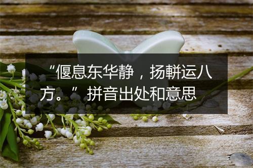 “偃息东华静，扬軿运八方。”拼音出处和意思