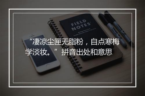 “凄凉尘匣无脂粉，自点寒梅学淡妆。”拼音出处和意思