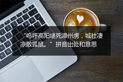 “呜呼高阳继死漳州虏，城社凄凉散狐鼠。”拼音出处和意思