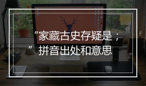 “家藏古史存疑是；”拼音出处和意思